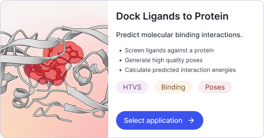 Dock Ligands to Protein application card
