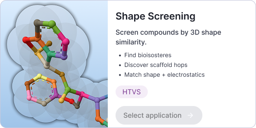 Shape Screening application card